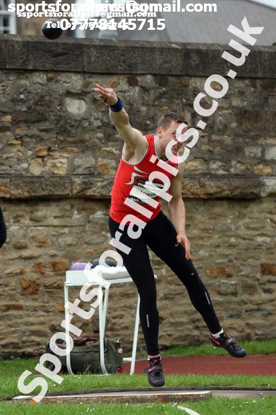 Mens decathlon shot putt, EAP International Cominted Events, Hexham. Photo: David T. Hewitson/Sports for All Pics